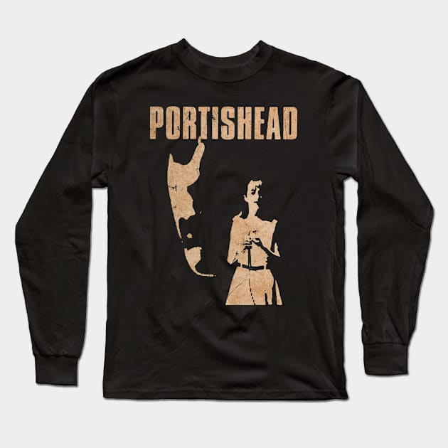 vintage retro portishead Long Sleeve T-Shirt by rika marleni